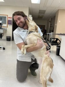 Dog owner with his dog at Petcetera Animal Clinic